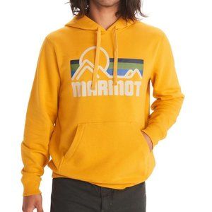 Marmot Mens Coastal Hoody Graphic Pullover Sweatshirt Yellow Hoodie XL